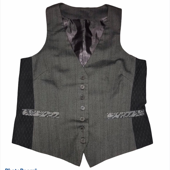 Gray Button Down Vest size Large - Picture 1 of 6